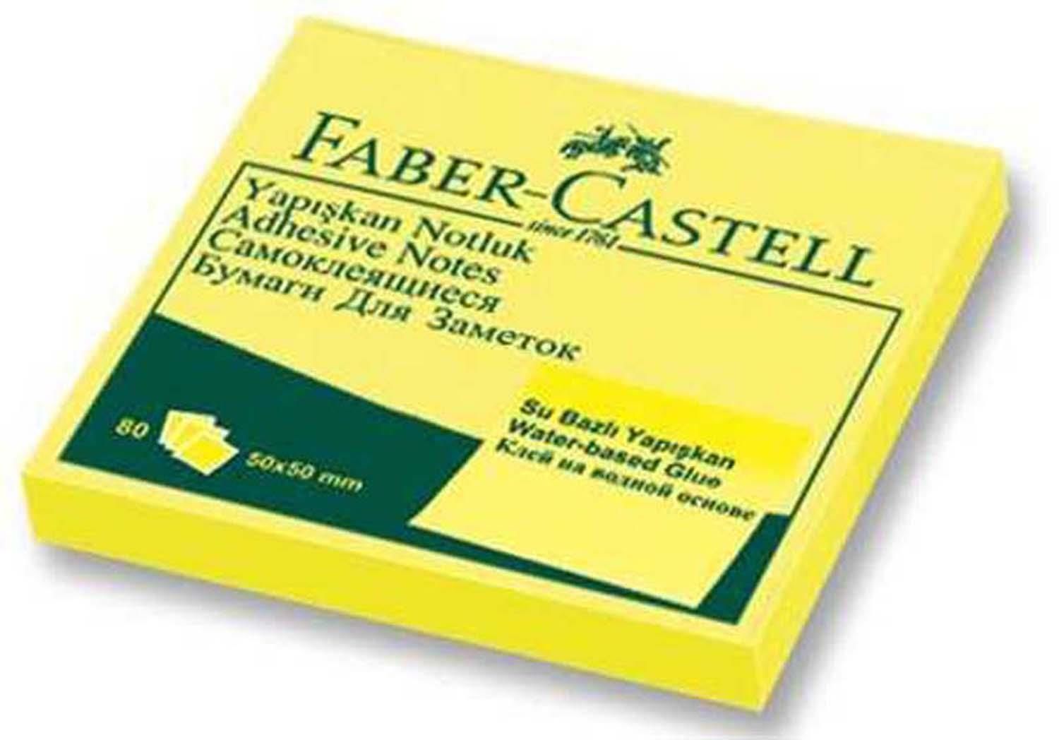 Faber-Castell Yapışkan Notluk 50X50Mm Fosf. Sarı