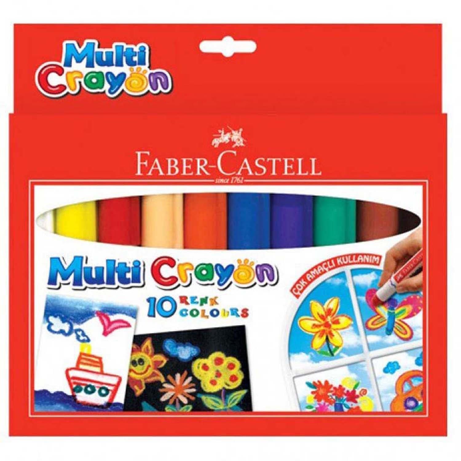 Faber-Castell Multi Crayon Pastel Boya 10 Renk