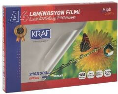 Kraf Laminasyon Filmi Parlak A4 125Mic 100Lü 2124