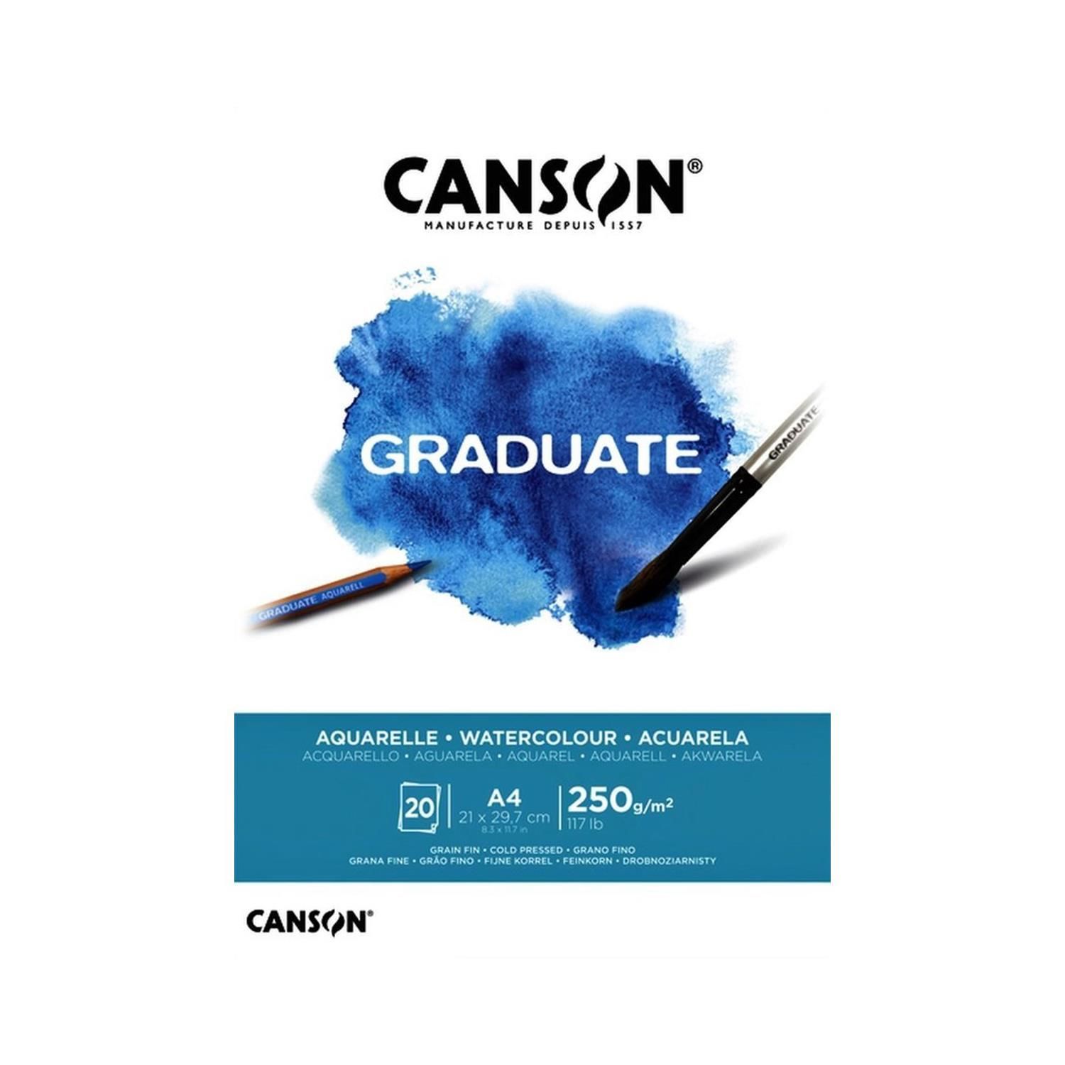 Canson Graduate A4 Beyaz Blok 250gr 20yp