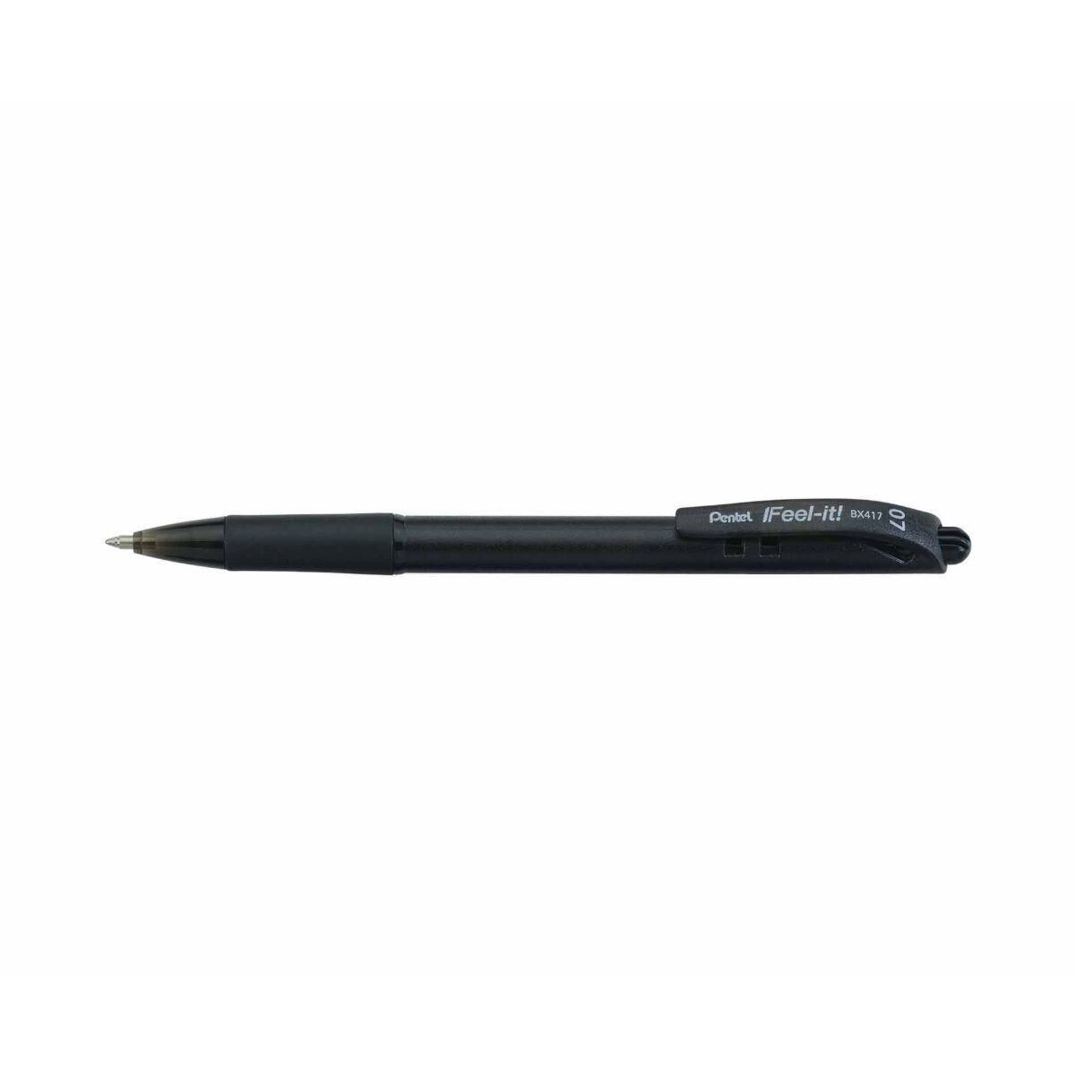 Pentel 0.7mm Yağ Bazlı Mekanizmalı Roller Kalem Siyah BX417-A