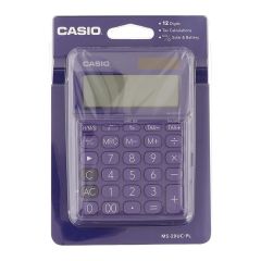 Casio MS-20UC-PL 12 Hane Mor Masa Üstü Hesap Makinesi