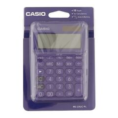 Casio MS-20UC-PL 12 Hane Mor Masa Üstü Hesap Makinesi