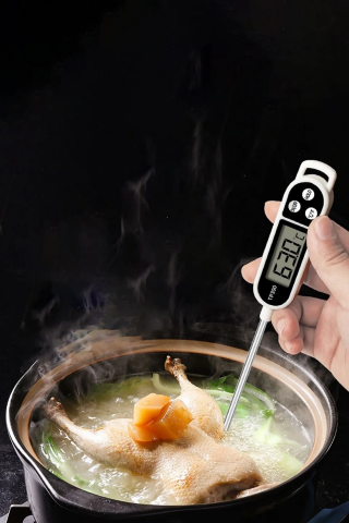 Dijital Mutfak Gıda Yemek Termometresi - Beyaz