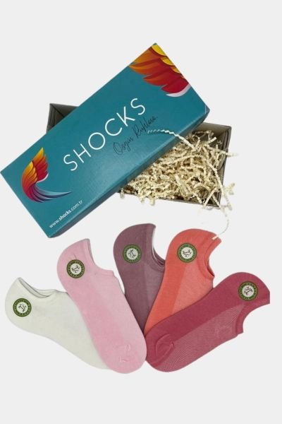 Shocks 5'li Kadın Karışık Renkte Bambu Sneakers Çorap Kutusu