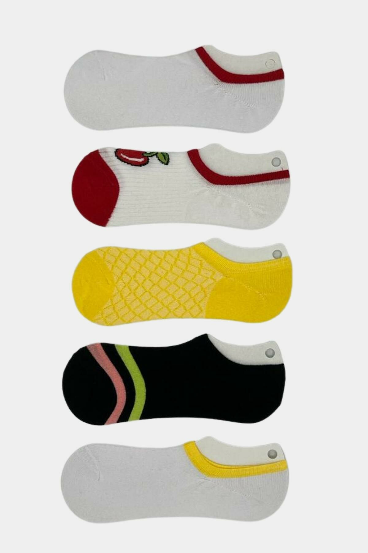 Shocks 5'li Kadın Sneakers Renkli Çorap