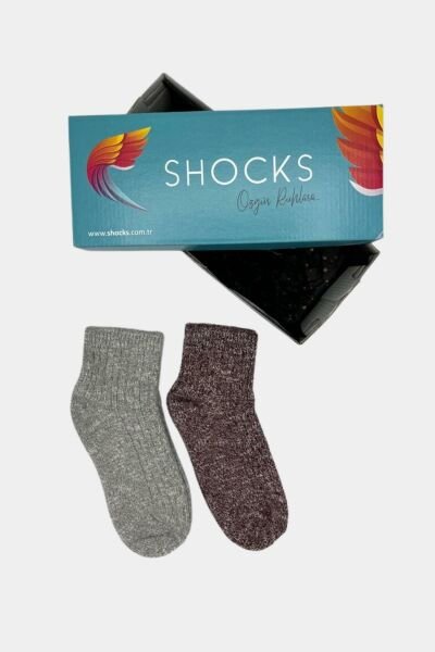 Shocks 2'li Kadın Kutulu Kışlık Patik Çorap