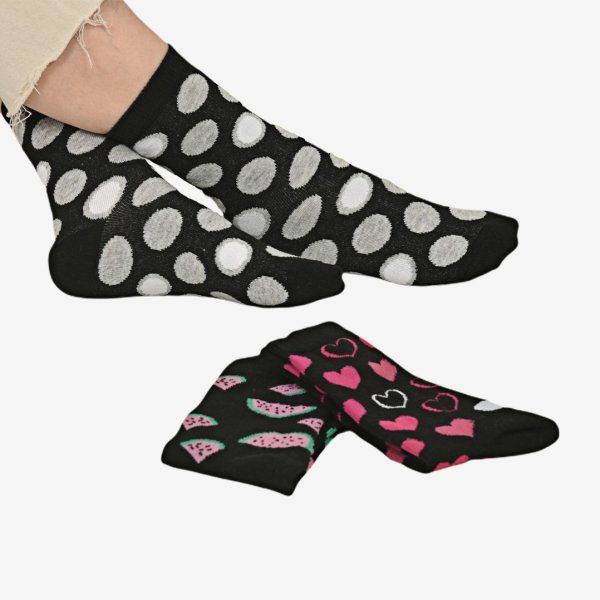 Shocks 3'lü Siyah Desenli Soket Çorap