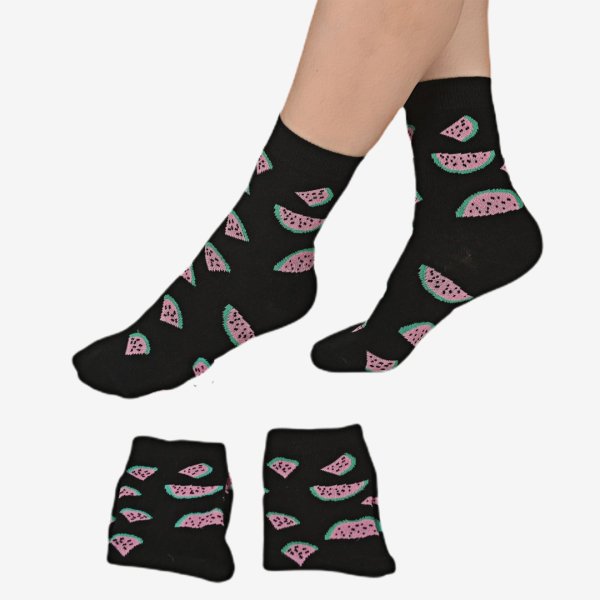 Shocks 3'lü Karpuz Desenli Soket Çorap