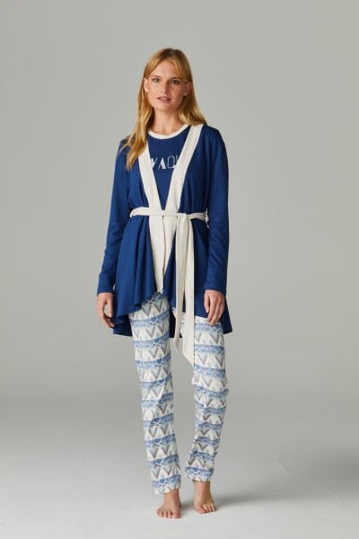 Nice Sabahlıklı Kadın 3'lü Pijama Takımı