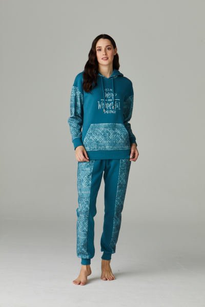 Root Kapüşonlu Kadın Pijama Takımı