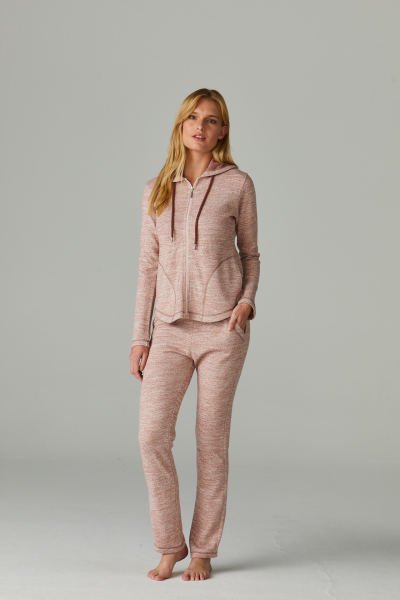 Retro Kapüşonlu Kadın Pijama Takımı