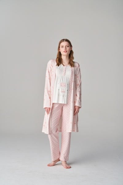 Mari Hamile / Lohusa Kadın 3'lü Pijama Takımı
