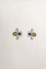 Dekoratif Bee Krem Yastık