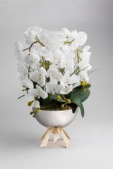 Luxury Gümüş Orkide (5 dallı)