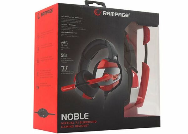 SNOPY RAMPAGE RM-K5 NOBLE KIRMIZI-SİYAH KAFABANTLI KULAKLIK