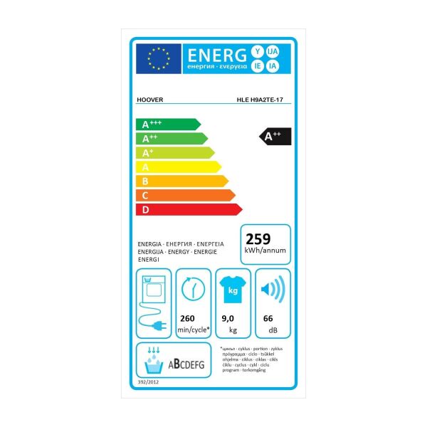 HOOVER HLEH9A2TE-17 9 KG ÇAMAŞIR  KURUTMA MAKİNESİ