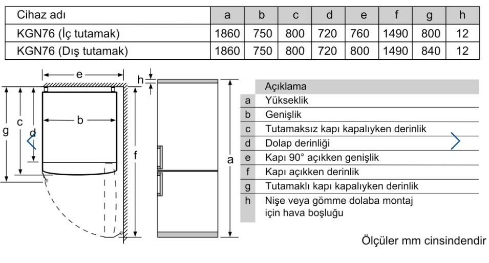 PROFİLO BD3076WEVN NO FROST BUZDOLABI