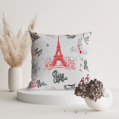 Paris Patterned Throw Pillow Cover - PARCH121
