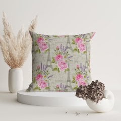 Paris Patterned Throw Pillow Cover - PARCH126