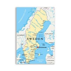 İsveç Harita Tablosu  - CTY126
