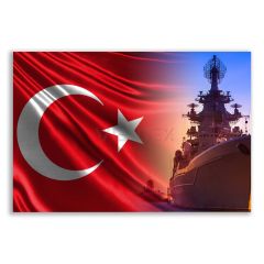 Türk Bayrağı Ve Savaş Gemisi Tablosu  - TSK112