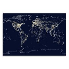 Işıklı Dünya Haritası Tablosu  - CTY133