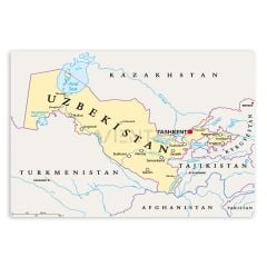 Özbekistan Haritası Tablosu  - CTY135