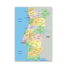 Portekiz Haritası Tablosu  - CTY136