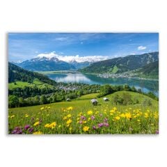 Salzburg Göl ve Köy Manzara  Tablosu  - LSC118