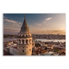 İstanbul Galata Kulesi Gün Batımı Tablosu  - OTMN114