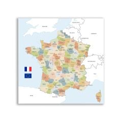 Fransa Siyasi Harita Tablosu - CTY144