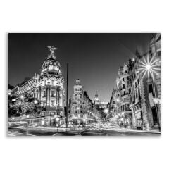 İspanya Gran Caddesi  Siyah Beyaz Tablosu - BLK106