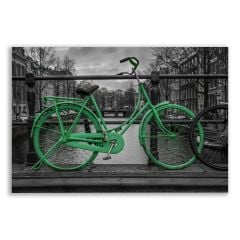 Yeşil Bisiklet Siyah Beyaz Tablosu - BLK111