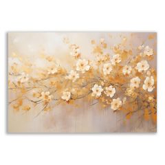 Soyut Yağlı Boya Sarı Çiçekler Tablosu - FLR133