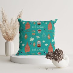 Istanbul Patterned Throw Pillow Cover - ISTCH103