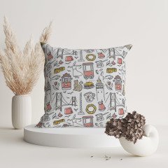 Istanbul Patterned Throw Pillow Cover - ISTCH111