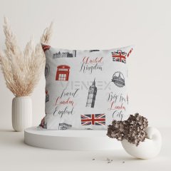 London Patterned Throw Pillow Cover - LONCH102
