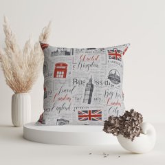 London Patterned Throw Pillow Cover - LONCH105