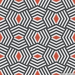 Geometric Patterned Upholstery Faux Leather - GEO162