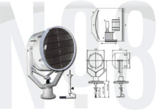 GEMİ PROJEKTÖRÜ ALTTAN KUMANDALI 220v 1000W