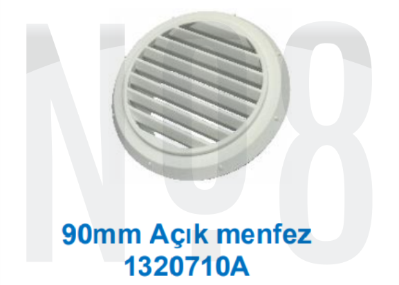 WEBASTO 90 mm AÇIK MENFEZ BEYAZ