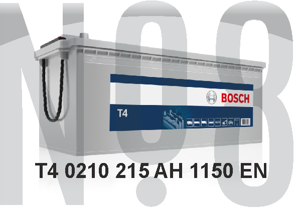 BOSCH T4 - KAPALI SULU - 12V - 215AH - 1150CCA