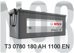 BOSCH T3 - KAPALI SULU - 12V - 180AH - 1100CCA