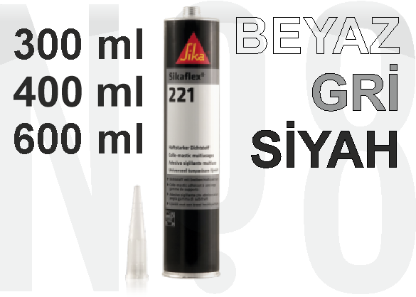 SIKAFLEX 221 - SİYAH - 400 ML KARTUŞ