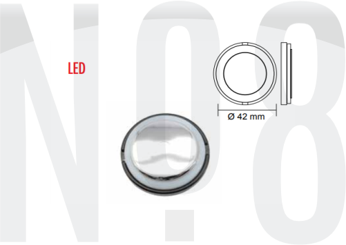 MERDİVEN LAMBASI led,MAVİ Ø41mm 12v