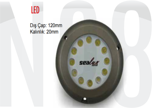 SU ALTI AYDINLATMA 12LED ,BEYAZ 12-24V 36W