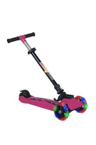 WİNKY SCOOTER PEMBE IŞIKLI TEKER KATLANABİLİR 5+YAŞ