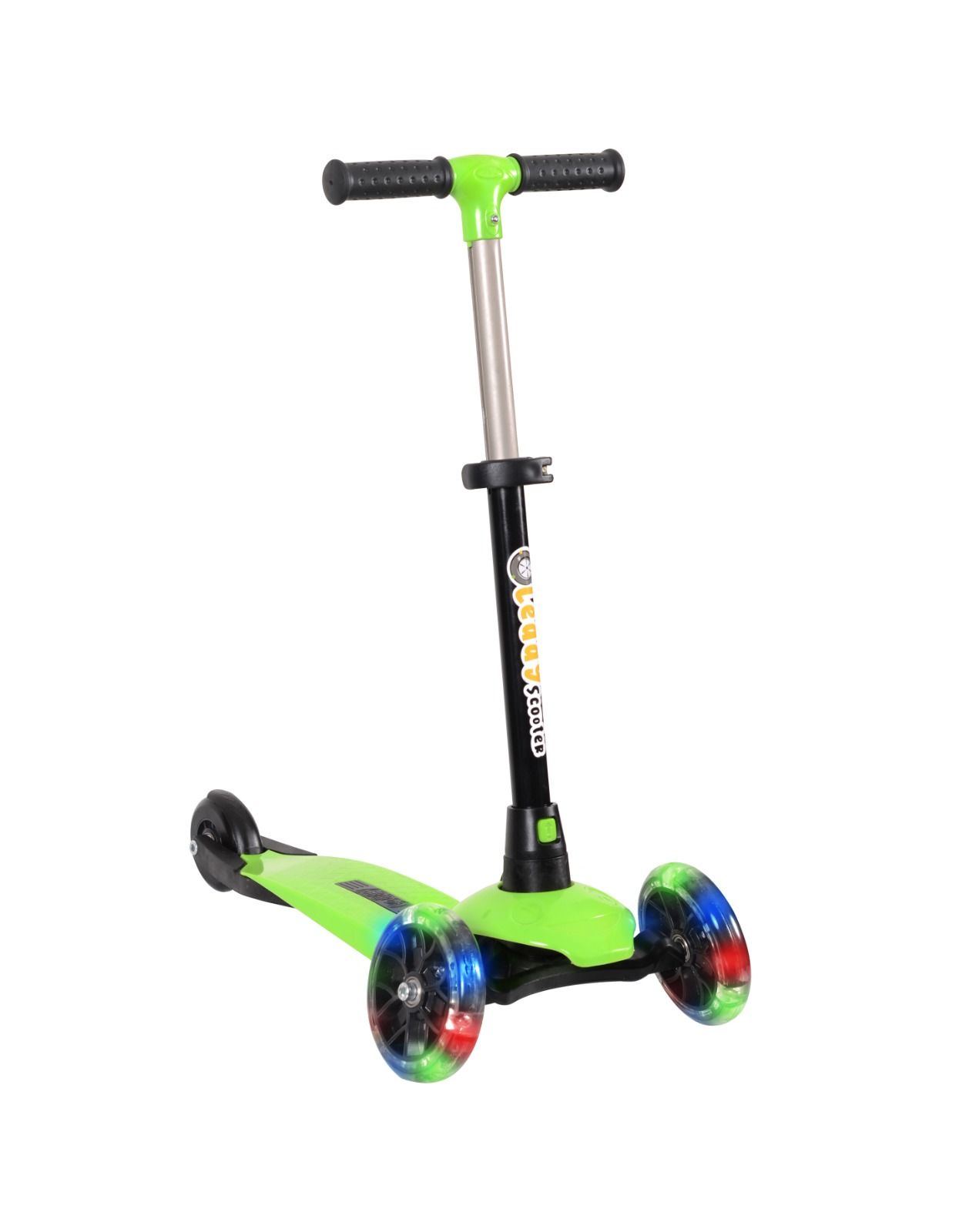LEDDY Yeşil Işıklı Tekerlekli Scooter 2+ Yaş | Katlanabilir