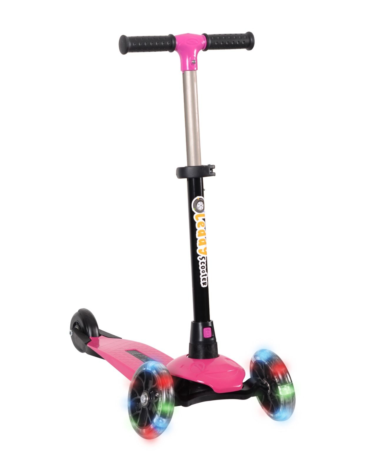 LEDDY SCOOTER PEMBE IŞIKLI TEKER KATLANABİLİR 2+ YAŞ